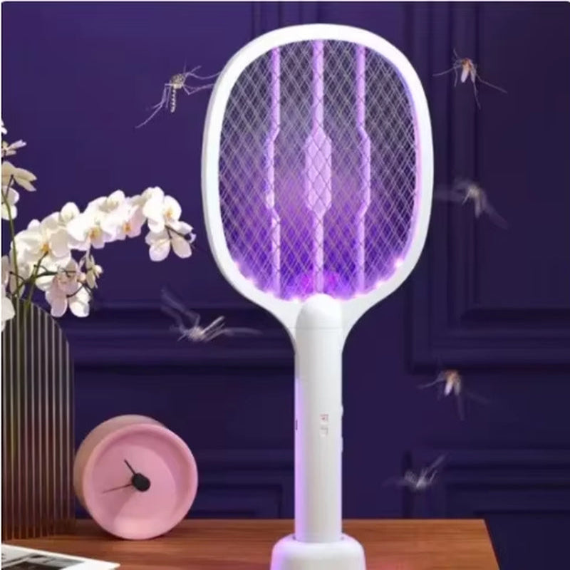 ZapAway USB Electric Mosquito Lamp & Fly Swatter – Portable Handheld Triple-Layer Mesh for Instant Relief
