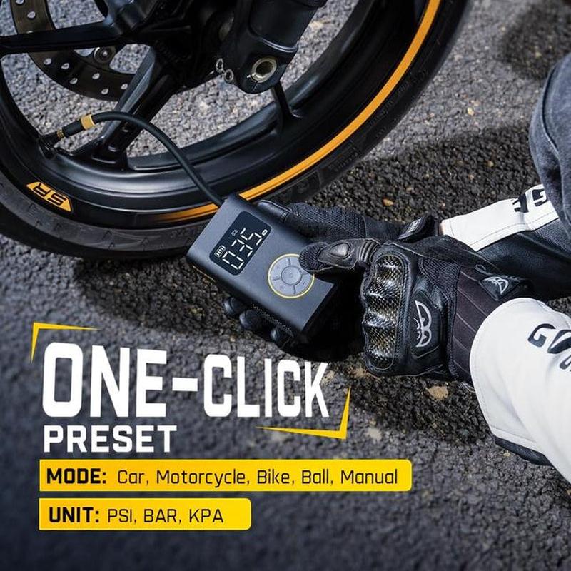 Portable Tire Inflator: Smart ON/OFF Hose Design