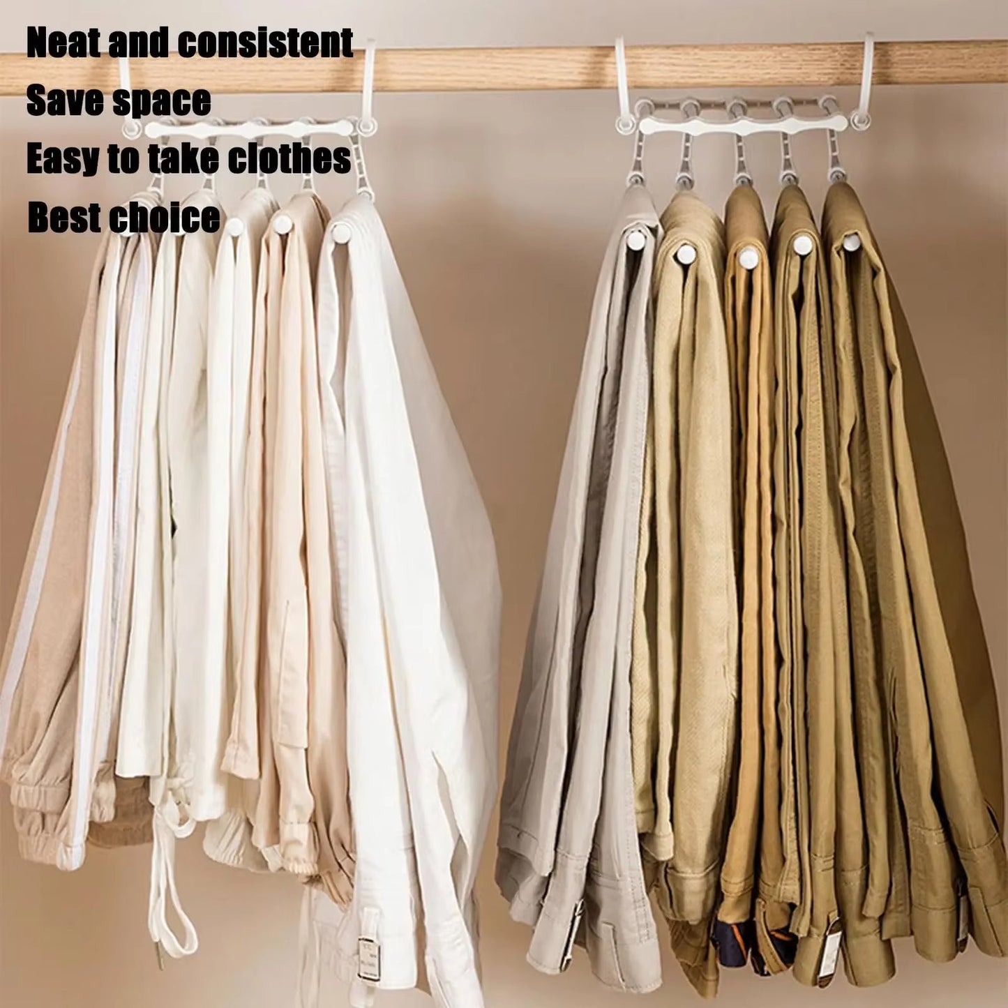 MaxiRack 5-in-1 Magic Trouser Rack – Stainless Steel Folding Pant & Tie Organizer for Closet & Wardrobe Storage