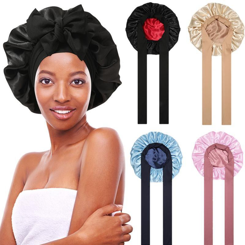 Silk-Like Satin Double-Layer Hair Cap