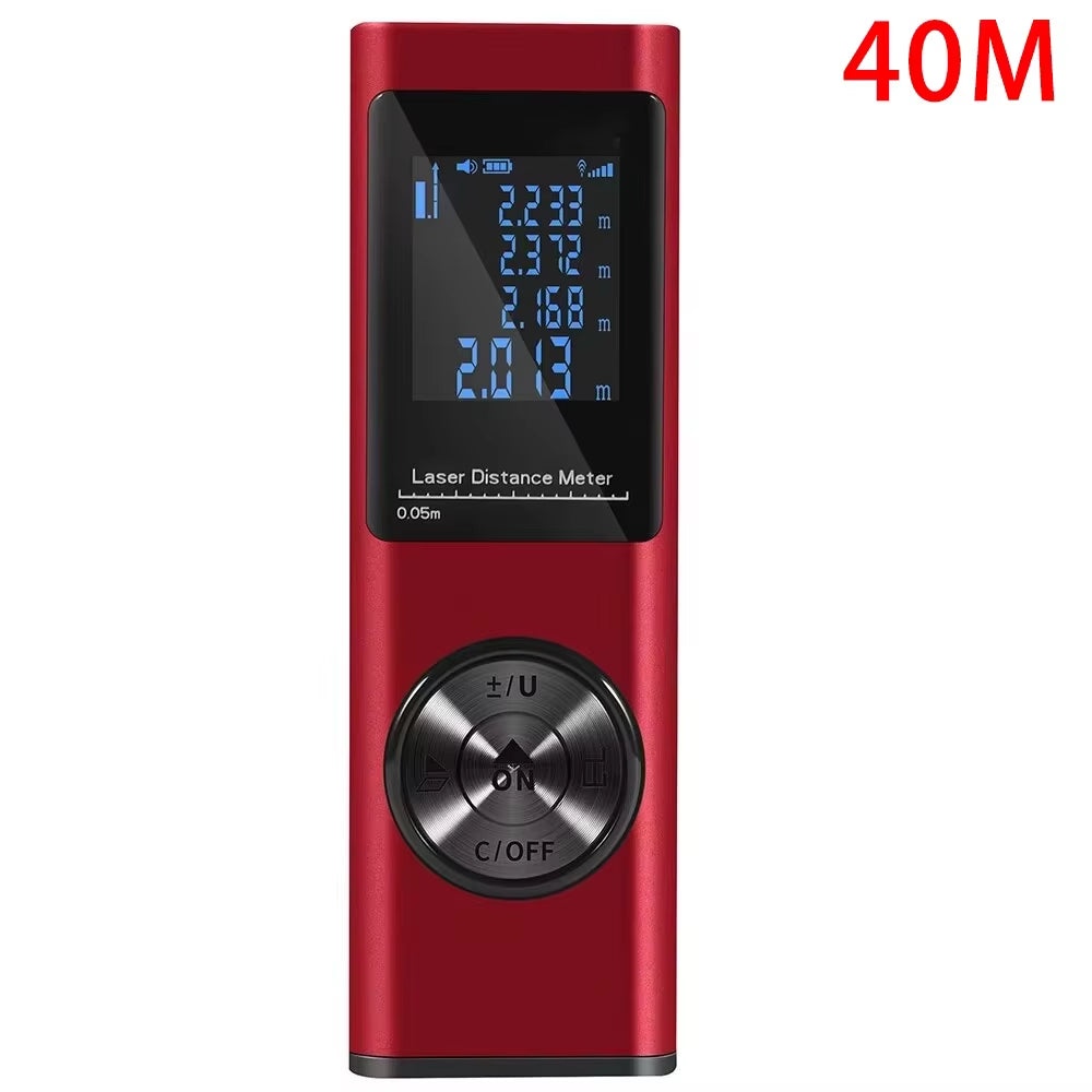 SmartMeasure 40M/60M Mini Laser Distance Meter – USB Rechargeable Handheld Rangefinder for Accurate Measurements