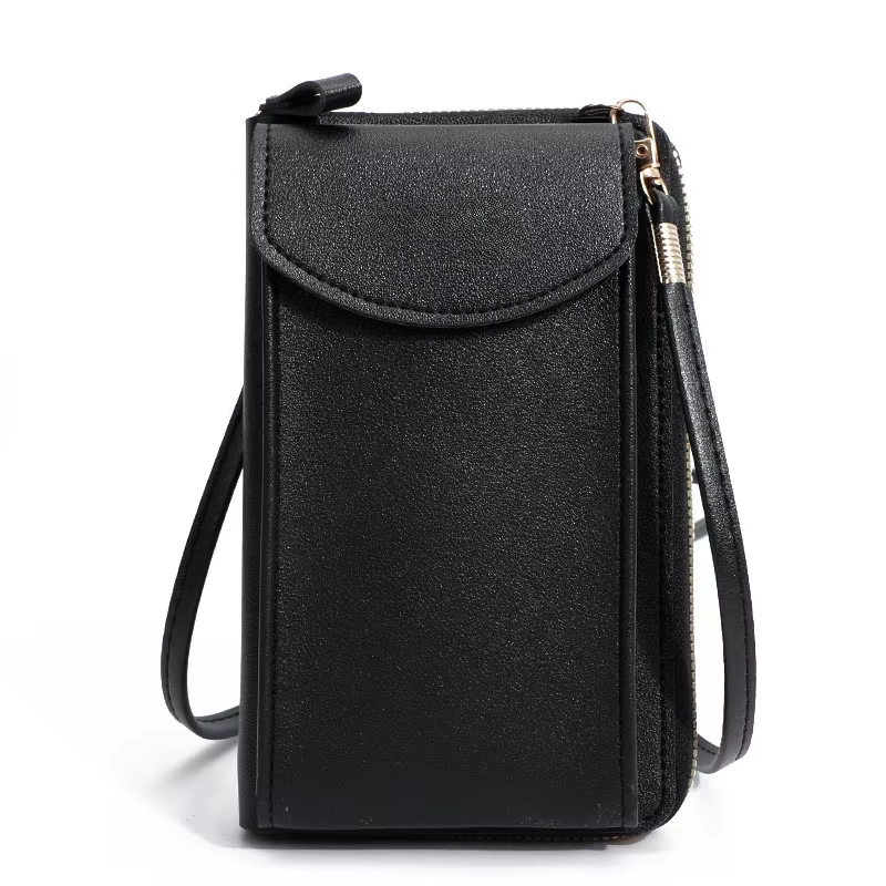 Elegance On-the-Go – Luxe PU Leather Crossbody Shoulder Bag with Phone & Card Organizer